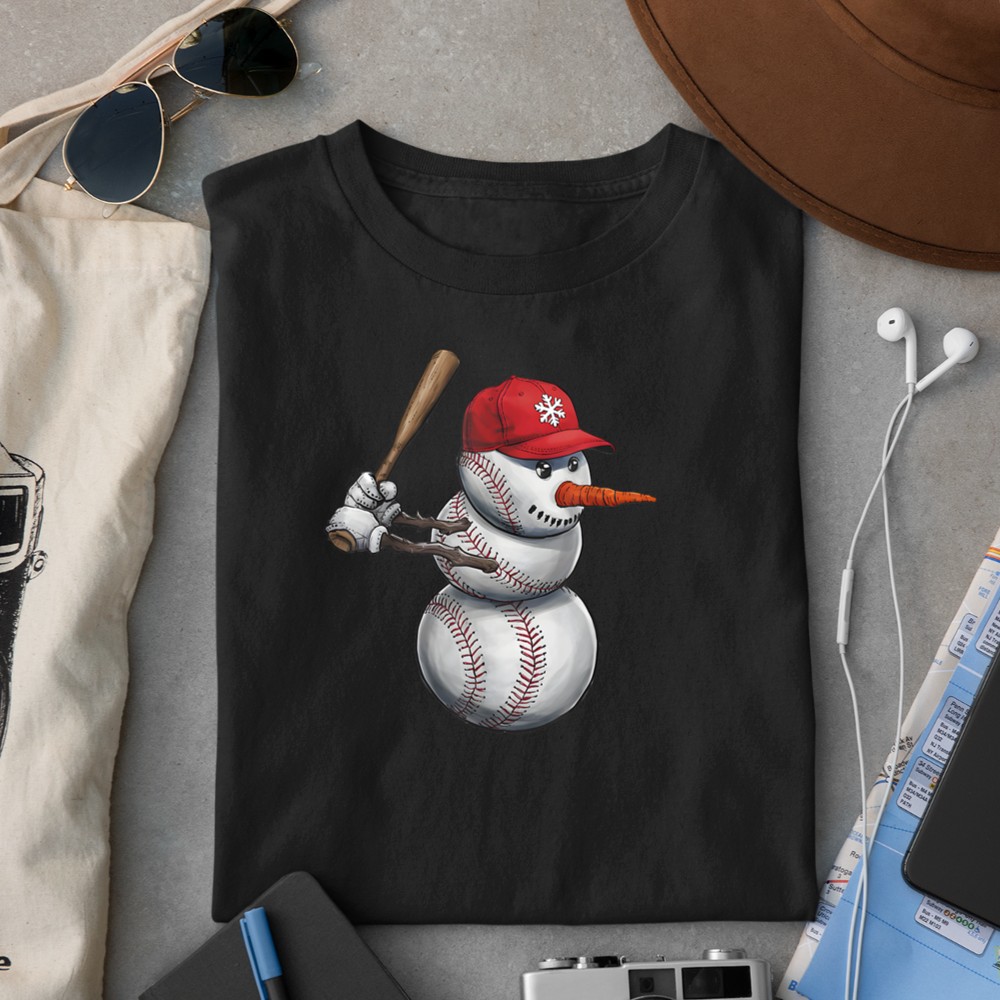 baseball snowman balls snow christmas xmas men women player t shirt 29 nk8wk iahsa